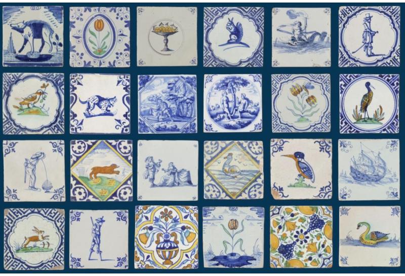 Sales exhibibition of antique Delft tiles on the 10th of December