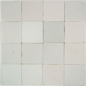 Antique plain white Delft tiles in the 2nd quality, 18th/19th century