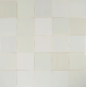 Plain white Delft tiles in the All-In mix