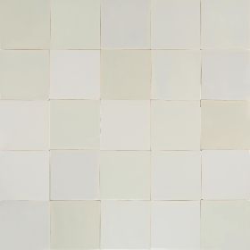 Colourful mix - Plain white tiles