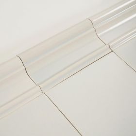 Plain white Delft trim tiles - Trim A - on the Grey mix base