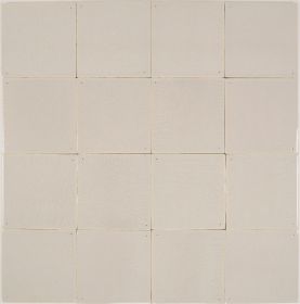 Plain white Delft tiles in shade Poarte - A with the crackled finish and pinholes