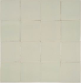 Plain white Delft tile, single shade Poarte - B