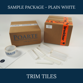 Trim tiles sample package - plain white