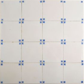 Antique Delft wall tiles spider corner motifs, 20th century