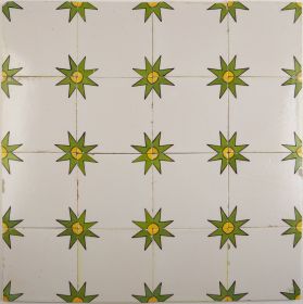 Antique Delft tiles with the dots corner motifs, 20th century