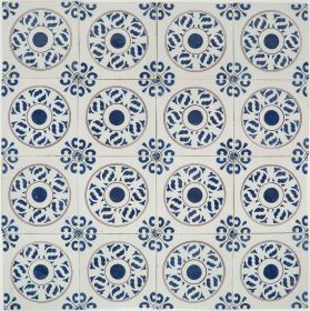 Antique Delft ornament wall tile known as 'Iris', 19th - 20th century