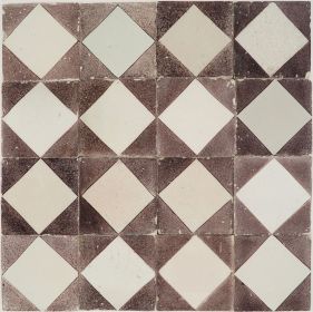 Antique Delft wall tiles with a diamond square, 18th century 