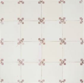 Antique Delft wall tiles flowers corner motifs, 20th century