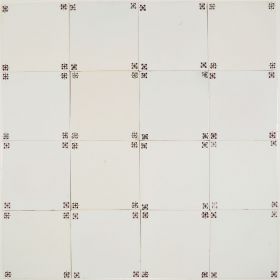 Antique Delft tile from around 1900 with spider corner motif in manganese
