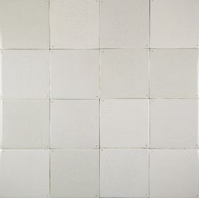 Delft plain white wall tiles - Grey mix