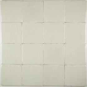 Plain white Delft tiles handmade reproductions - Single shade 17A