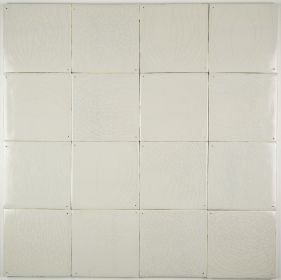 Plain white Delft tiles handmade reproductions - Single shade 17C