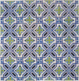 Antique Delft wall tiles with cross lines, 20th century