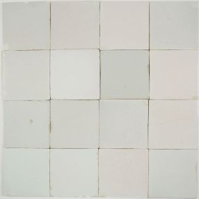 Antique plain white Delft tiles in the 2nd quality, 18th/19th century