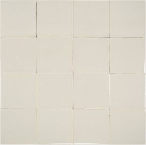 Plain white Delft tiles in shade Poarte - A with the crackled finish and pinholes
