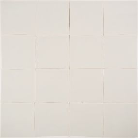 Plain white Delft tile in shade Poarte - G