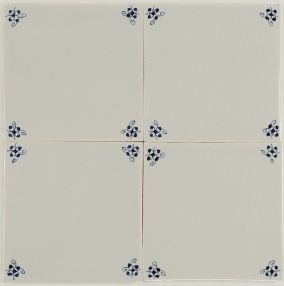 Spider corner motif type 'curl' - PCM-02 Delft tile