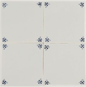 Spider corner motif type 'curl' - PCM-02 Delft tile