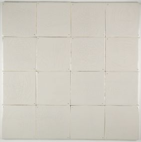 Plain white Delft tiles handmade reproductions - Single shade 17E