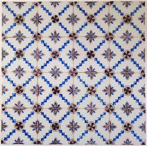 Antique Delft ornament tile known as 'Carre', 19th/20th century