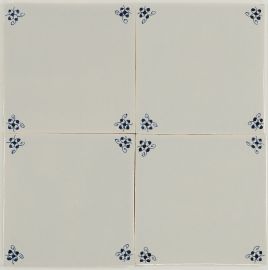 Spider corner motif type 'curl' - PCM-02 Delft tile