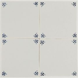 Spider corner motif type 'curl' - PCM-02 Delft tile